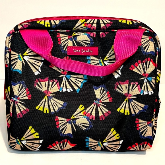 Vera Bradley Butterflies Lighten Up Canvas Colorful Lunch Bag - Picture 1 of 9